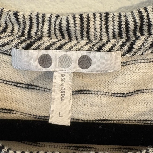 Three Dots Striped Cream and Black Maxi Dress 100% Cotton - Picture 2 of 7